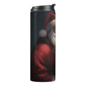 Labrador met Kerstman Festive Kerstmis Thermosbeker (Gedraaid links)