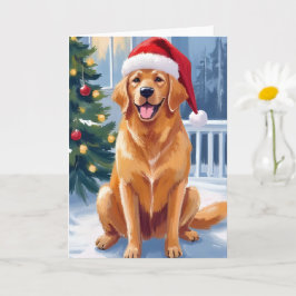 Labrador met kerstmuts | Prettig Kerstmis Hond Sch Kaart