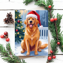 Labrador met kerstmuts | vrolijk kerst hond schild