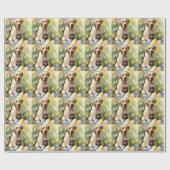 Labrador met Pasen Eieren Cadeaupapier (Vlak)