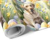 Labrador met Pasen Eieren Cadeaupapier (Rol Hoek)