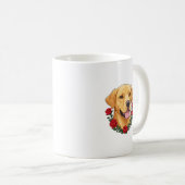 Labrador met rode rozen koffiemok (Voorkant rechts)