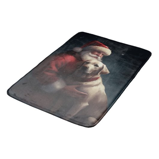 Labrador met Sinterklaas Feestelijke Kerstmis Badmat (Gekanteld)
