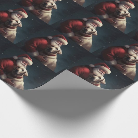 Labrador met Sinterklaas Feestelijke Kerstmis Cadeaupapier (Hoek)