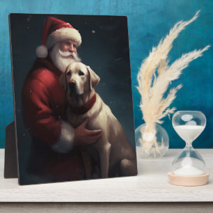 Labrador met Sinterklaas Feestelijke Kerstmis Fotoplaat