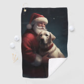 Labrador met Sinterklaas Feestelijke Kerstmis Golfhanddoek (Insitu)