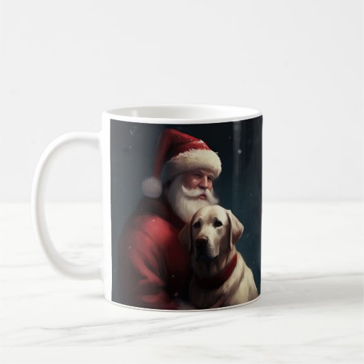 Labrador met Sinterklaas Feestelijke Kerstmis Koffiemok (Links)