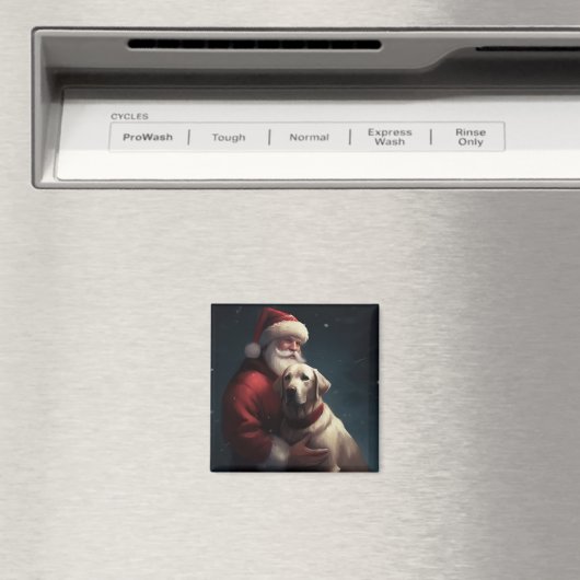 Labrador met Sinterklaas Feestelijke Kerstmis Magneet (Insitu (Vaatwasser))