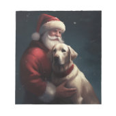 Labrador met Sinterklaas Feestelijke Kerstmis Notitieblok (Voorkant)