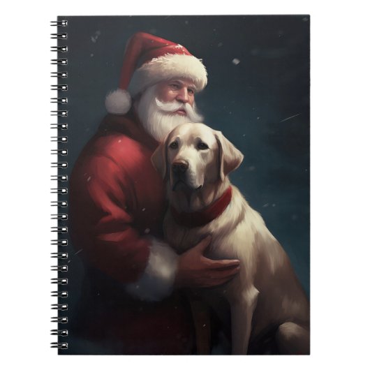 Labrador met Sinterklaas Feestelijke Kerstmis Notitieboek (Voorkant)