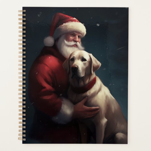 Labrador met Sinterklaas Feestelijke Kerstmis Planner (Voorkant)