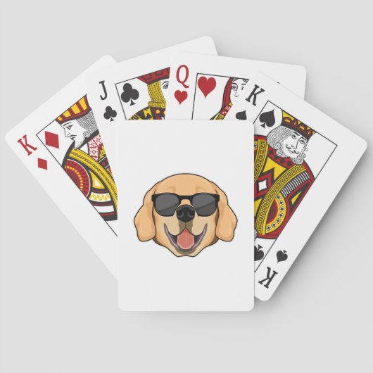 Labrador met zonnebril pokerkaarten (Achterkant)