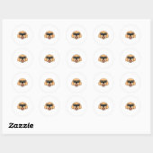 Labrador met zonnebril ronde sticker (Vel)