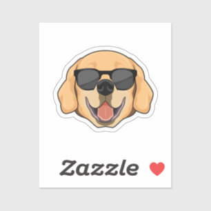 Labrador met zonnebril sticker
