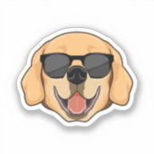 Labrador met zonnebril sticker (Voorkant)