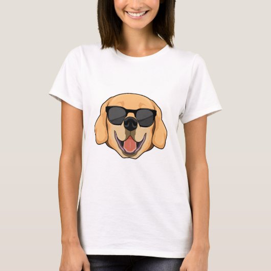 Labrador met zonnebril t-shirt (Voorkant)