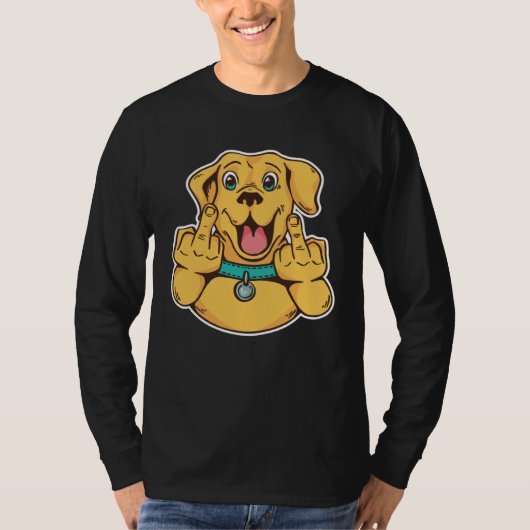 Labrador middle finger retriever t-shirt (Voorkant)