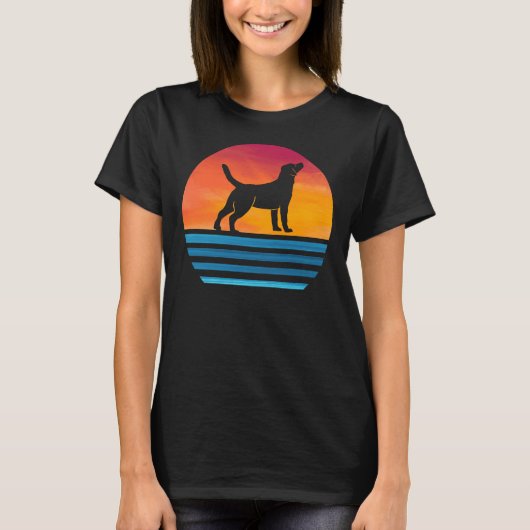 Labrador Moeder Hond Silhouet Labrador Retri T-shirt (Voorkant)