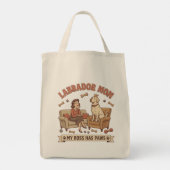 Labrador Moeder Mijn Baas Heeft Poten Tote Bag (Achterkant)