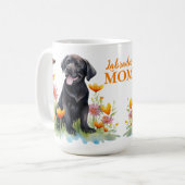 Labrador Moeder Retriever Moderne Bloemen Puppy Ho Koffiemok (Voorkant links)