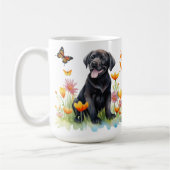 Labrador Moeder Retriever Moderne Bloemen Puppy Ho Koffiemok (Links)