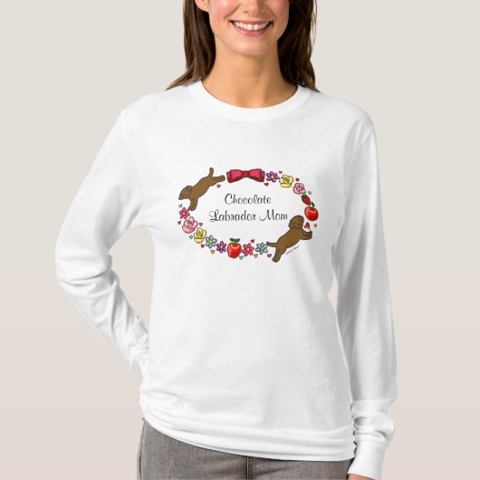 LABRADOR MOM (Chocolade Lab) T-shirt (Voorkant)