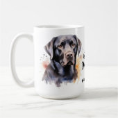 Labrador MOM Gepersonaliseerd Hondenliefhebber Zwa Koffiemok (Links)