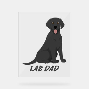 Labrador Mom SVG – Dog Silhouette & Paw Print Desi Acryl Bord