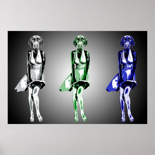 Labrador Monroe-stijl Poster (Voorkant)