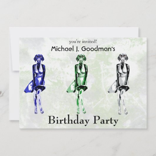 Labrador Monroe - Style sjabloon uitnodiging (Voorkant)