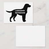 Labrador naam silhouet notitiekaartje (Voorkant / Achterkant)
