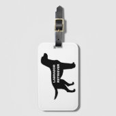 Labrador naam Silhouette Bagagelabel (Voorkant (verticaal))