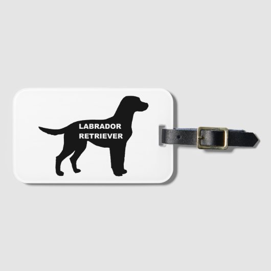 Labrador naam Silhouette Bagagelabel (Voorkant (horizontaal))