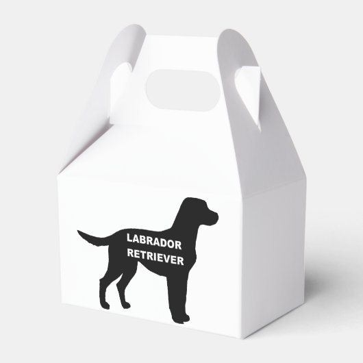 Labrador naam Silhouette Bedankdoosjes (Achterkant)