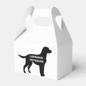 Labrador naam Silhouette Bedankdoosjes (Voorkant Zijde)