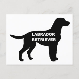 Labrador naam Silhouette Briefkaart