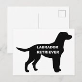 Labrador naam Silhouette Briefkaart (Voorkant / Achterkant)