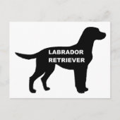 Labrador naam Silhouette Briefkaart (Voorkant)