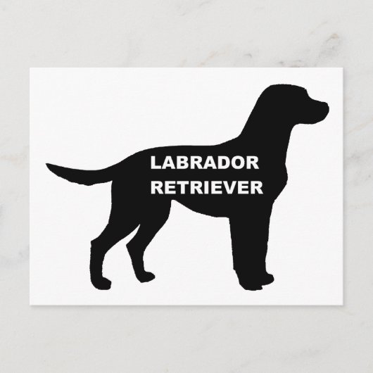 Labrador naam Silhouette Briefkaart (Voorkant)