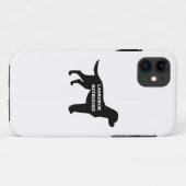 Labrador naam Silhouette Case-Mate iPhone Case (Achterkant (horizontaal))