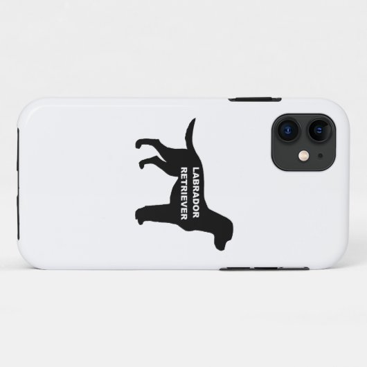 Labrador naam Silhouette Case-Mate iPhone Case (Achterkant (horizontaal))