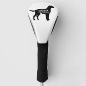 Labrador naam Silhouette Golfheadcover (Voorkant)