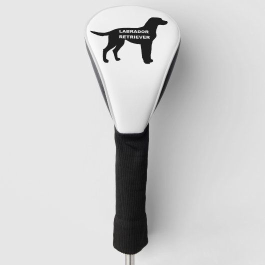 Labrador naam Silhouette Golfheadcover (Voorkant)