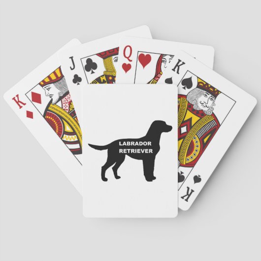 Labrador naam Silhouette Pokerkaarten (Achterkant)