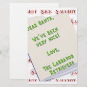 Labrador Ondeugend en Nice Briefpapier (Voorkant / Achterkant)