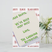 Labrador Ondeugend en Nice Briefpapier (Staand voorkant)