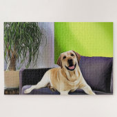 Labrador op de Sofa Legpuzzel (Horizontaal)