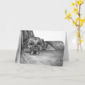 Labrador op de Tekening van de Stoel door Kelli Kaart (Gele Bloem)