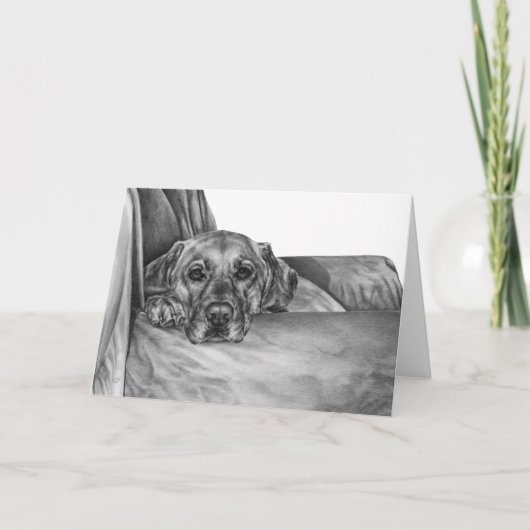 Labrador op de Tekening van de Stoel door Kelli Kaart (Voorkant)