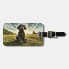 Labrador op een boerderij aangepaste bagagelabel